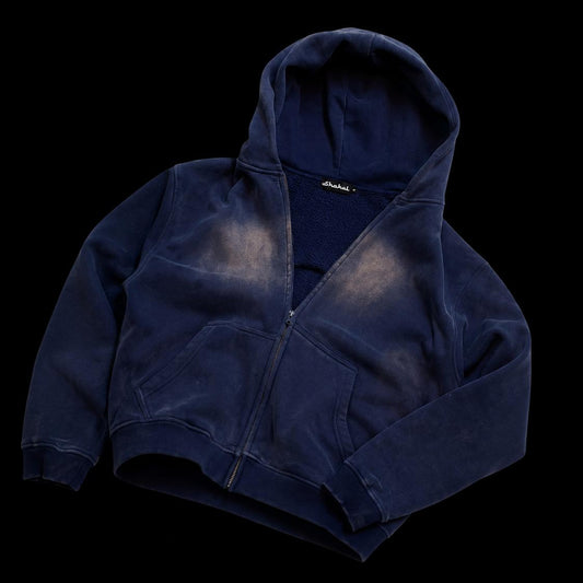 Sunfade Two-way Zipper Boxy Fleece Hoodie